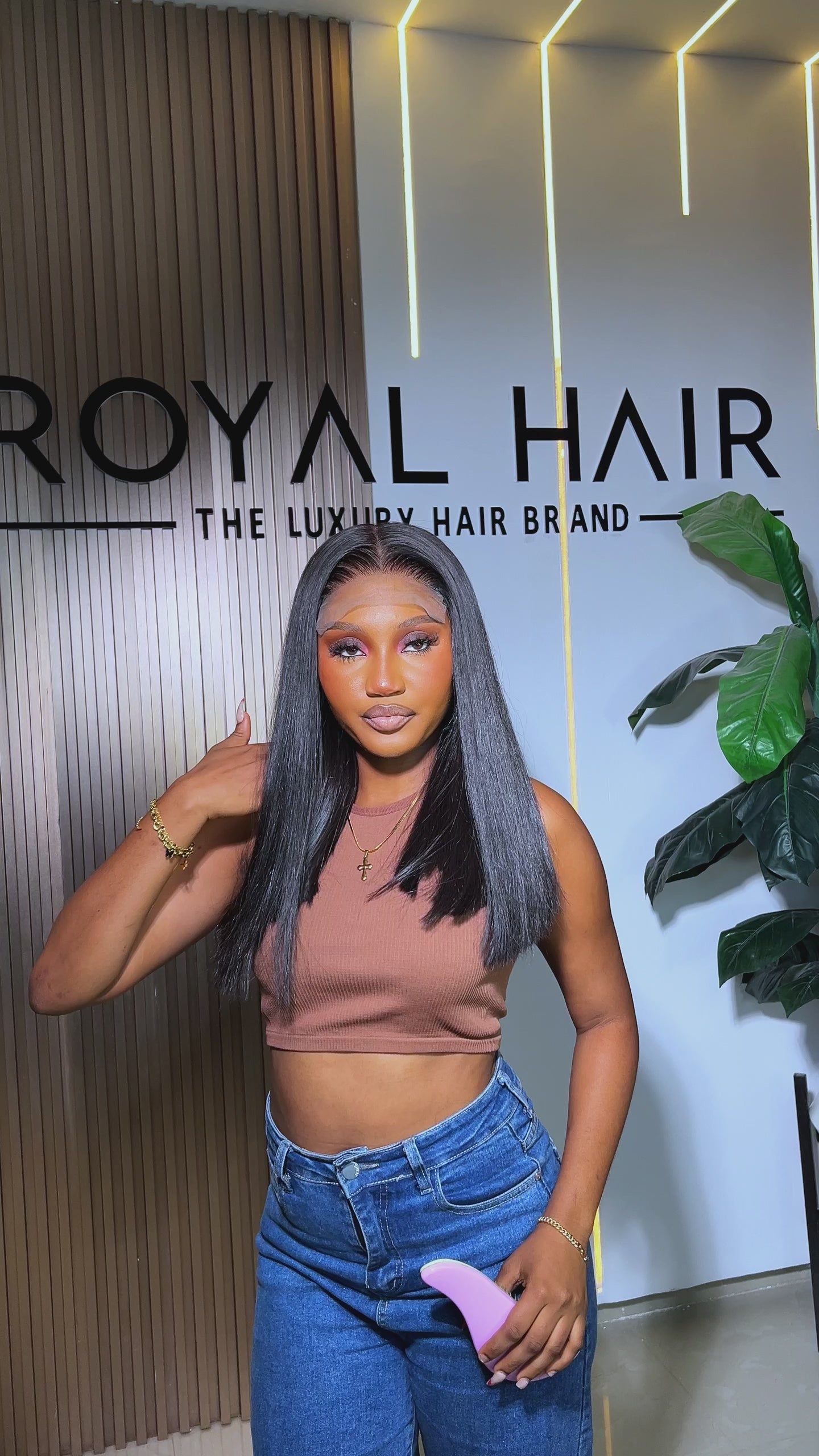 16” Super luxury bone straight 300grams With 5x5 HD closure