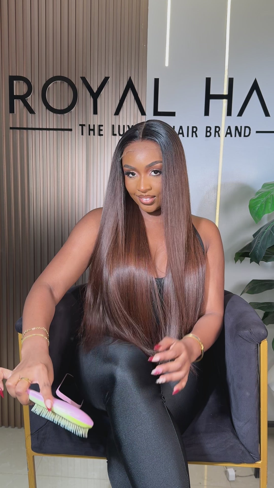 26" Luxury Bone Straight 300g 5x5 HD Closure